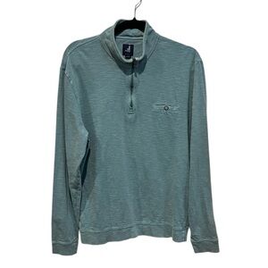 Johnnie-o men’s 1/4 zip cotton pullover on Aqua green size Large